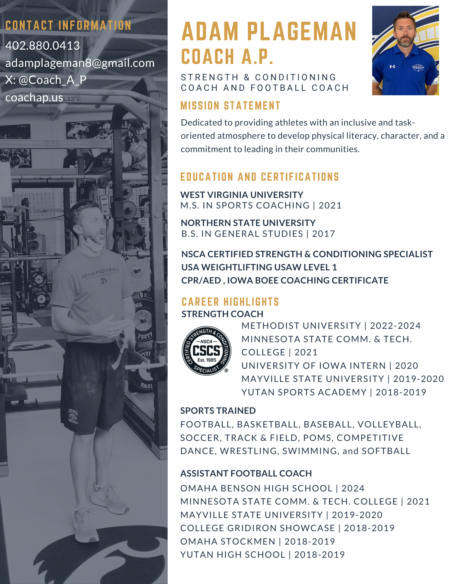 Coach AP's Resume